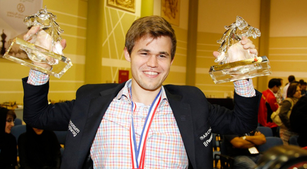 Magnus Carlsen vs Judit Polgar FIDE World Blitz Championship (2014), Dubai  UAE, rd 14. 