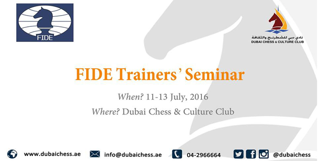FIDE Trainers Seminar for FIDE Trainer Titles - Hellas Chess Club